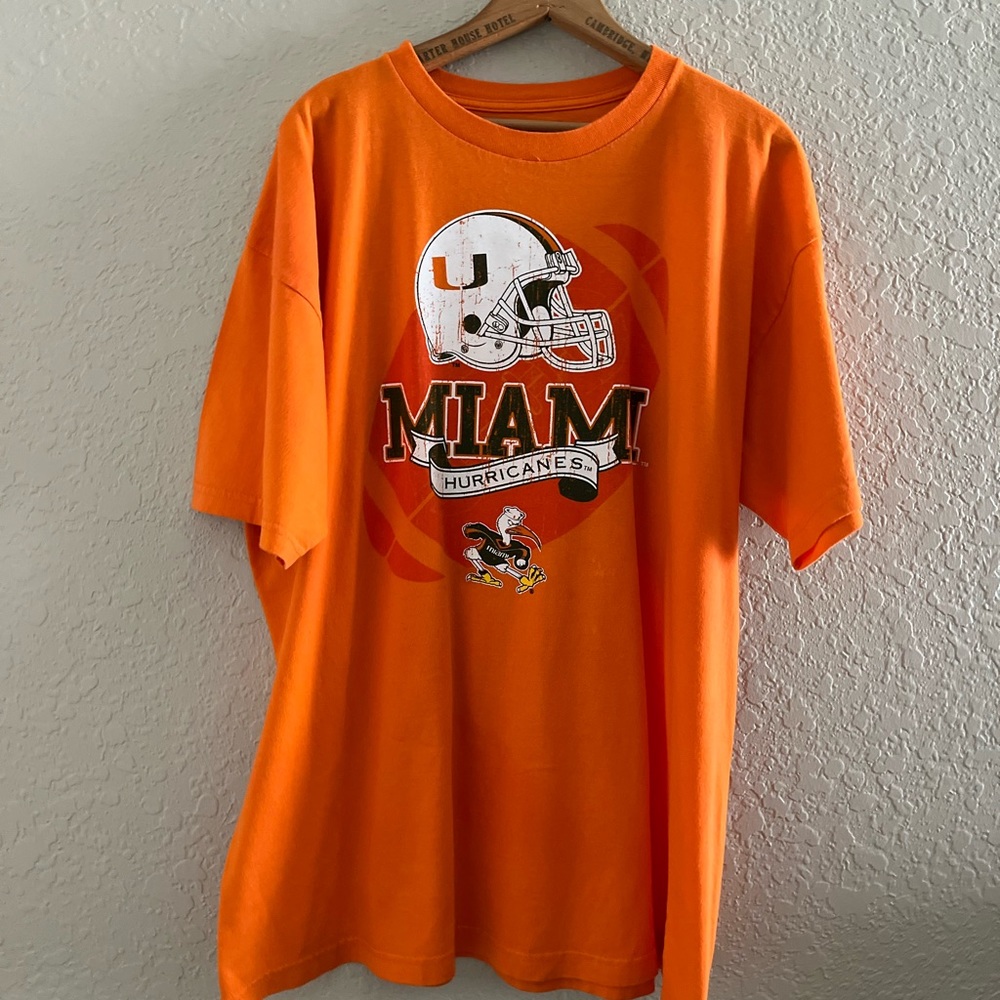 VINTAGE Miami Hurricanes T-shirt Adult Xl NCAA Football Champs Sports